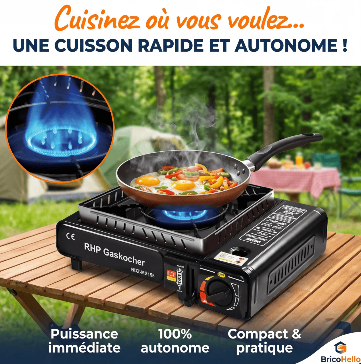 Plaque de gaz pour camping - Image 4
